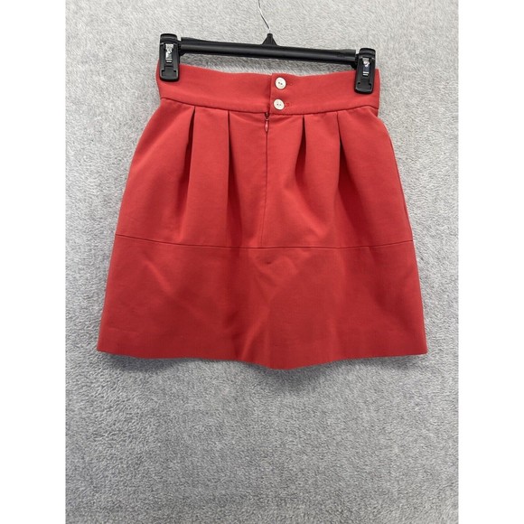 Zara Basic Women's Skirt Tulip A Line Solid Coral Size XS Acetate - Picture 2 of 8